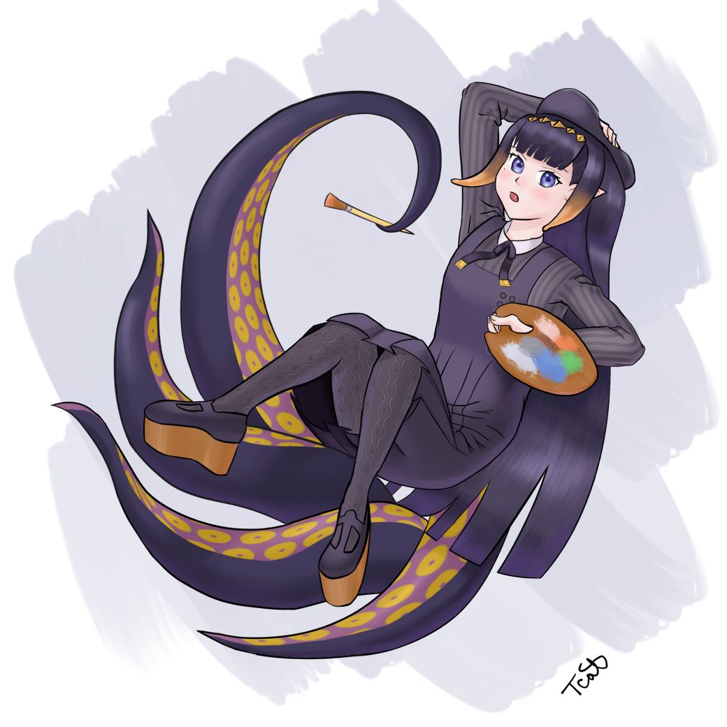 Fanart of Ninomae Ina'Nis from hololive